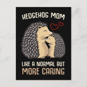 Carte Postale Maman Hedgehog Lover Fils fille