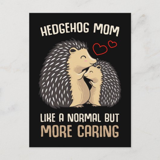 Carte Postale Maman Hedgehog Lover Fils fille (Devant)