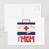 Carte Postale Maman infirmière (Devant / Derrière)