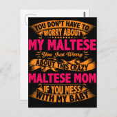 Carte Postale Maman Maltaise folle (Devant / Derrière)