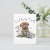 Carte Postale Maman Mastiff Fleurie (Debout devant)