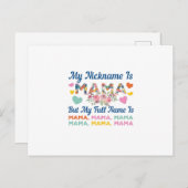Carte Postale Maman Mon Surnom Est Maman Anniversaire (Devant / Derrière)