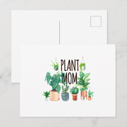 Carte Postale Maman plante - Jardinage, Cadeau Planter Pour Mama (Devant / Derrière)