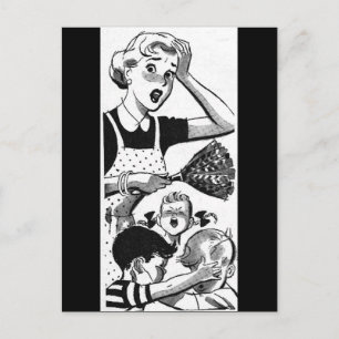 Carte Postale Maman rétro dépassée