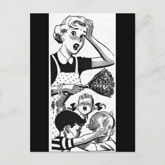 Carte Postale Maman rétro dépassée (Devant)