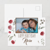Carte Postale Maman souhaitant à son enfant un joyeux anniversai (Devant / Derrière)