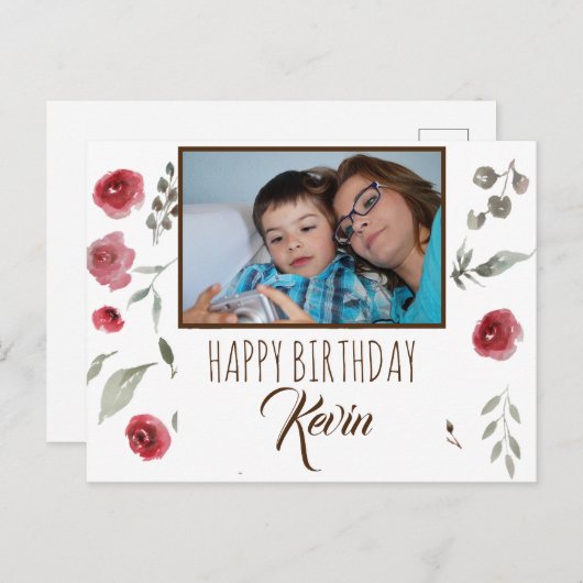 Carte Postale Maman souhaitant un joyeux anniversaire à son enfa (Devant / Derrière)