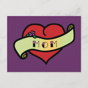 Carte Postale Maman Tattoo Heart