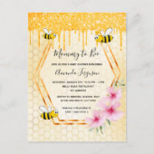 Carte Postale Maman to bee parties scintillant goutte l'invitati (Devant)