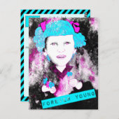 Carte Postale maman, tu me manques... toujours jeune. (Devant / Derrière)