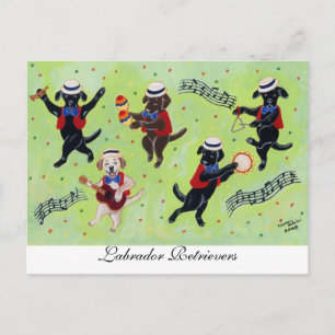 Carte Postale Mambo Labrador Musicians Peinture