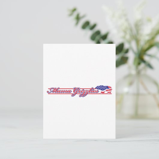 Carte Postale Mamma-Grizzly.Script-eps (Debout devant)