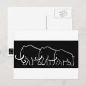 Carte postale Mammoth Family (Devant / Derrière)