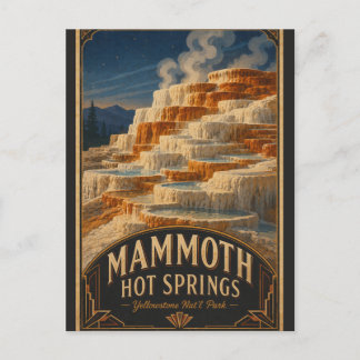Carte Postale Mammoth Hot Springs Yellowstone Park vintage
