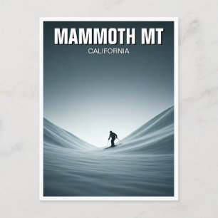 Carte Postale Mammoth Mountain California Skiing Skier Travel
