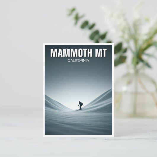 Carte Postale Mammoth Mountain California Skiing Skier Travel (Debout devant)