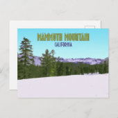 Carte Postale Mammoth Mountain Ski Resort California Vintage (Devant / Derrière)