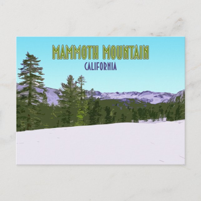 Carte Postale Mammoth Mountain Ski Resort California Vintage (Devant)