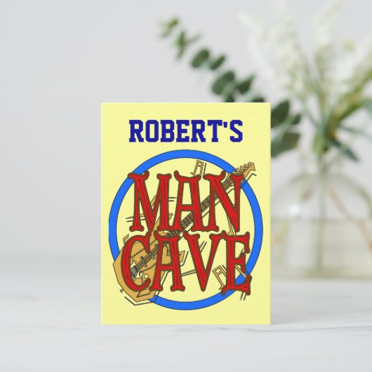Carte Postale Man Cave ajouter le nom Signal (Debout devant)