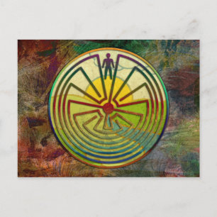 Carte Postale MAN IN THE MAZE paysage + votre arrière - plan