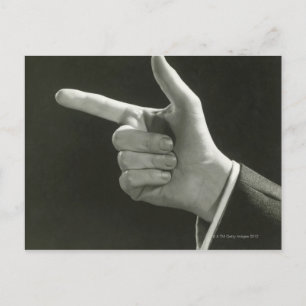 Carte Postale Man Pointing