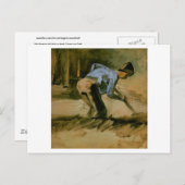 Carte Postale Man Stooping with Stick or Spade, Vincent van Gogh (Devant / Derrière)