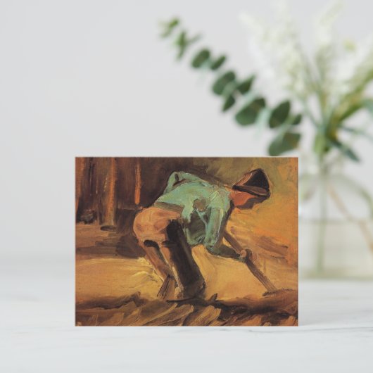 Carte Postale Man Stooping with Stick, Spade de Vincent van Gogh (Debout devant)