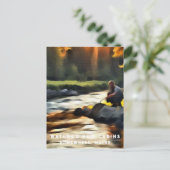 Carte Postale *~* Man Sun Fishing Stream Maine AP49 River (Debout devant)