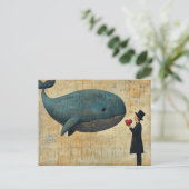 Carte Postale Man with a Heart and a Flying Whale (Debout devant)
