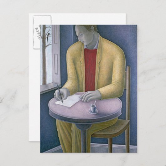 Carte Postale Man Writing 2004 (Devant / Derrière)