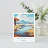 Carte Postale Mana Pools Parc National Zimbabwe Travel (Debout devant)