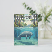 Carte Postale Manatee in Blue Spring State Park (Debout devant)