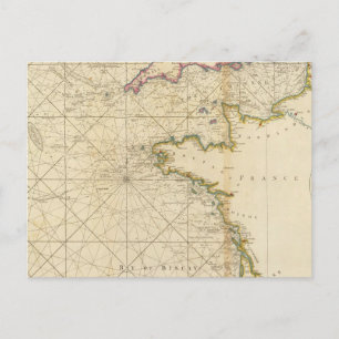 Carte Postale Manche britannique, golfe de Gascogne