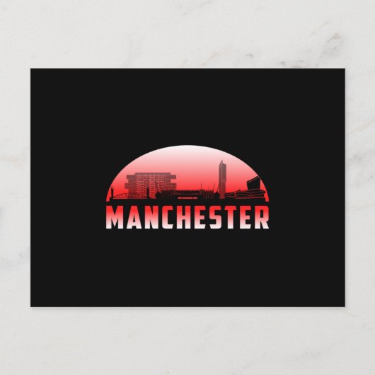 Carte Postale Manchester City Cityscape Skyline Drôle idée cadea (Devant)