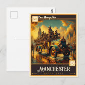 Carte Postale Manchester, New Hampshire | VINTAGE (Devant / Derrière)