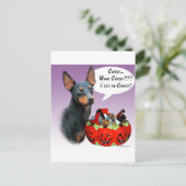 Carte Postale Manchester Terrier Halloween Candy (Debout devant)
