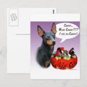 Carte Postale Manchester Terrier Halloween Candy (Devant / Derrière)