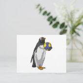 Carte Postale Manchot au Handball (Debout devant)