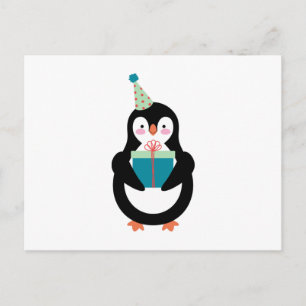 Carte Postale Manchot d'anniversaire