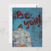 Carte Postale Manchot Sois Toi-Même Multimédia (Devant / Derrière)