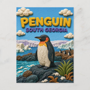 Carte Postale Manchot South Georgia Moderne KlayKoo