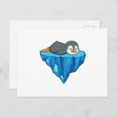 Carte Postale Manchot sur une banquise (Devant / Derrière)