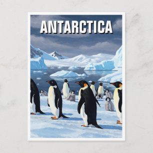 Carte Postale Manchots en Antarctique Voyage