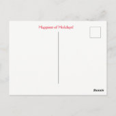 Carte Postale Manchots mignons de vacances en patins à glace (Dos)