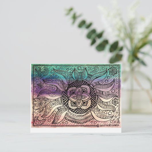 Carte Postale Mandala (Debout devant)