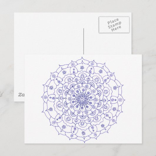 Carte postale Mandala 7 (Devant / Derrière)