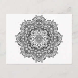 Carte Postale Mandala à colorer dedans