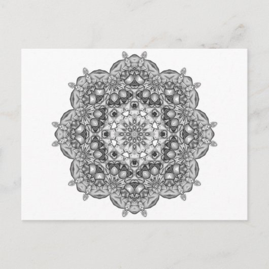 Carte Postale Mandala à colorer dedans (Devant)