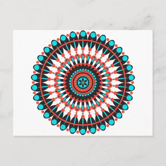 Carte Postale Mandala amérindienne (Devant)