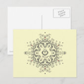 Carte Postale Mandala Art Nouveau "Love Yourself" (Devant / Derrière)